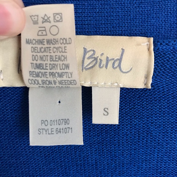 SOLD*Isabella Bird Blue Button Up Cardigan Sweater - Picture 3 of 7